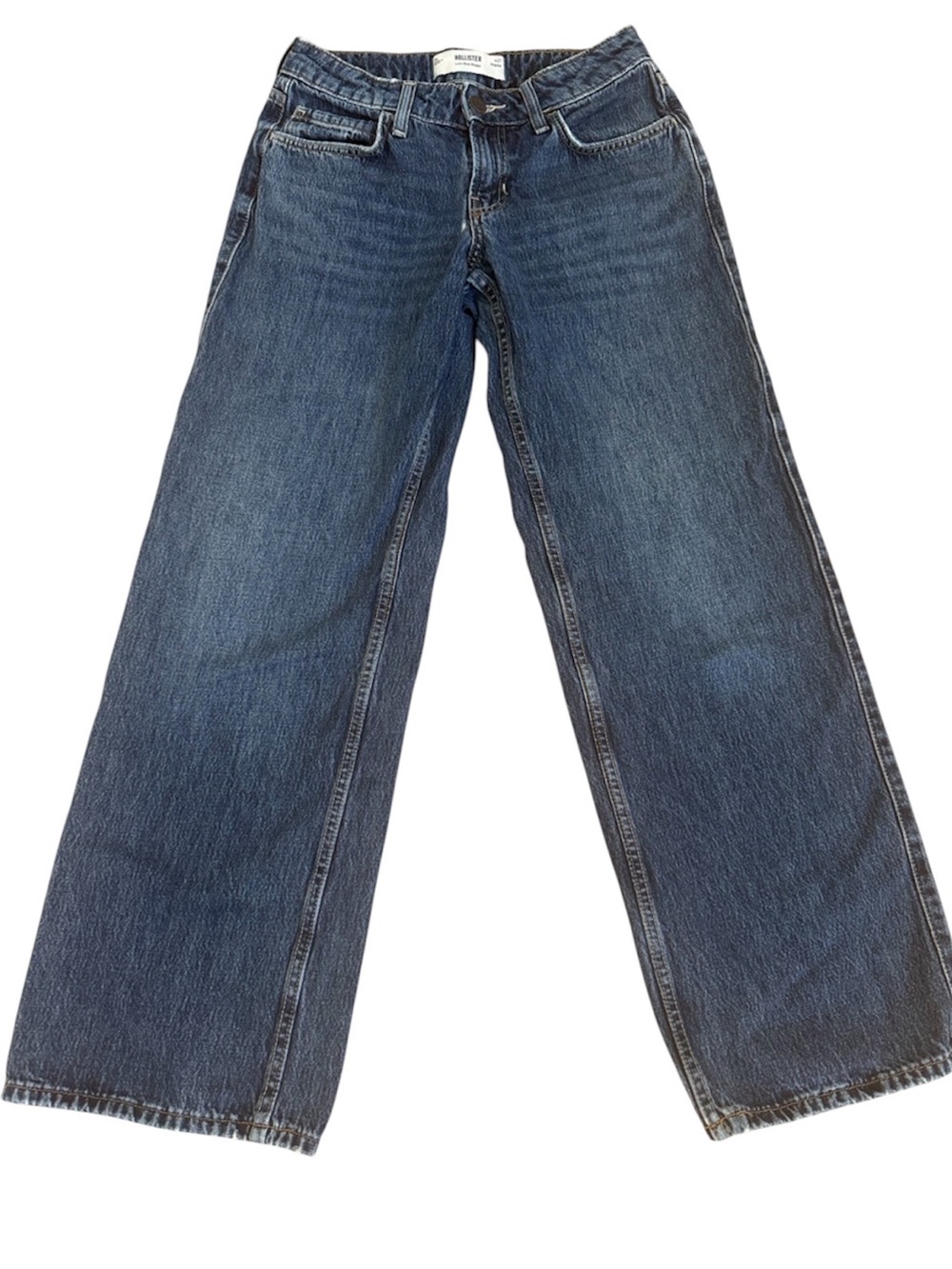 Hollister Relaxed Straight Jeans in Dark Blue Wash Size 4R